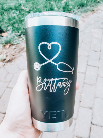 Personalized Back to School Yeti Water Bottle - Custom Mug