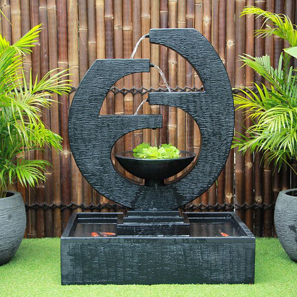 New Eclipse Concrete Modern Water Feature - Medium 130cm – Fountainland