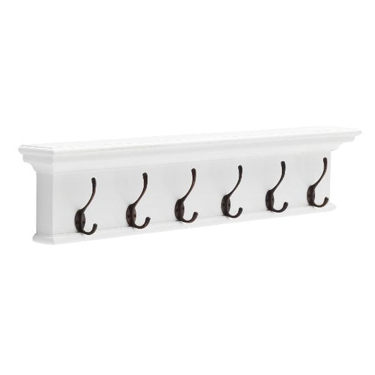 Nova Solo Halifax 4 Hook Wall Rack White