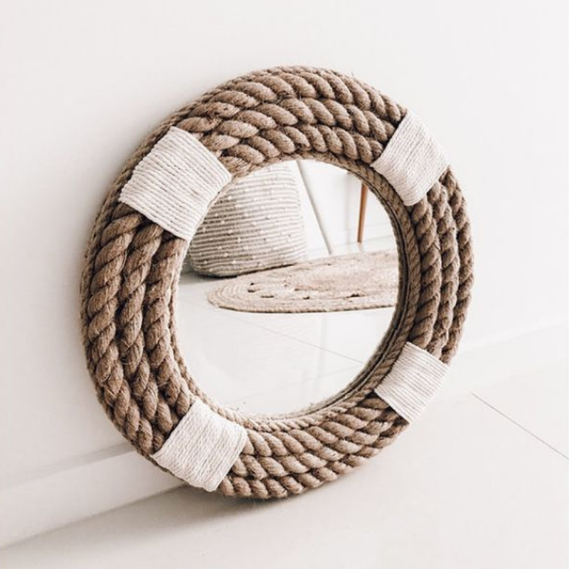 On The Deck Rope Mirror | Hamptons Home