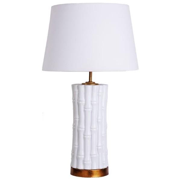 white and gold bedside lamp