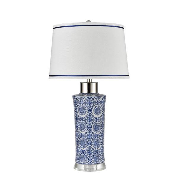 Nantucket Blue Navy And White Bedside Table Lamp Hamptons Home 