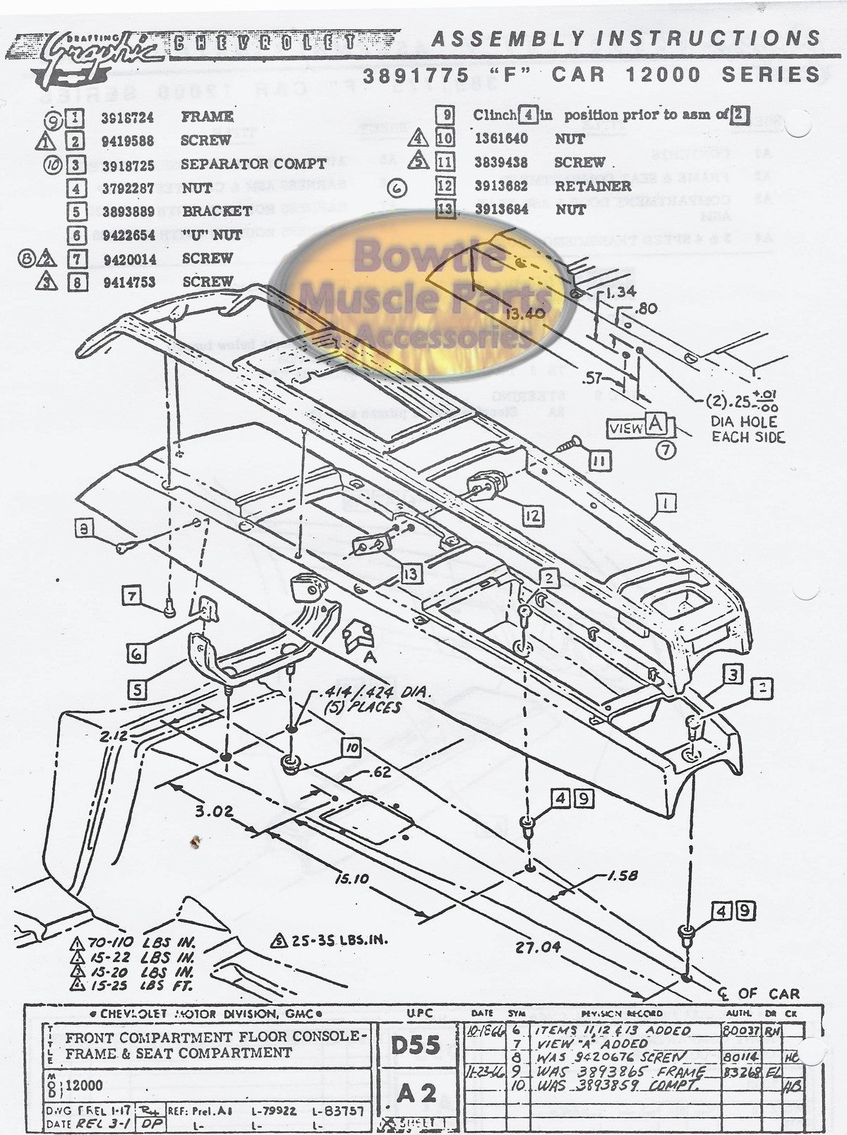 1967 67 Camaro Factory Assembly Manual Z28 Ss Rs 418 Pages Bowtiemuscleparts