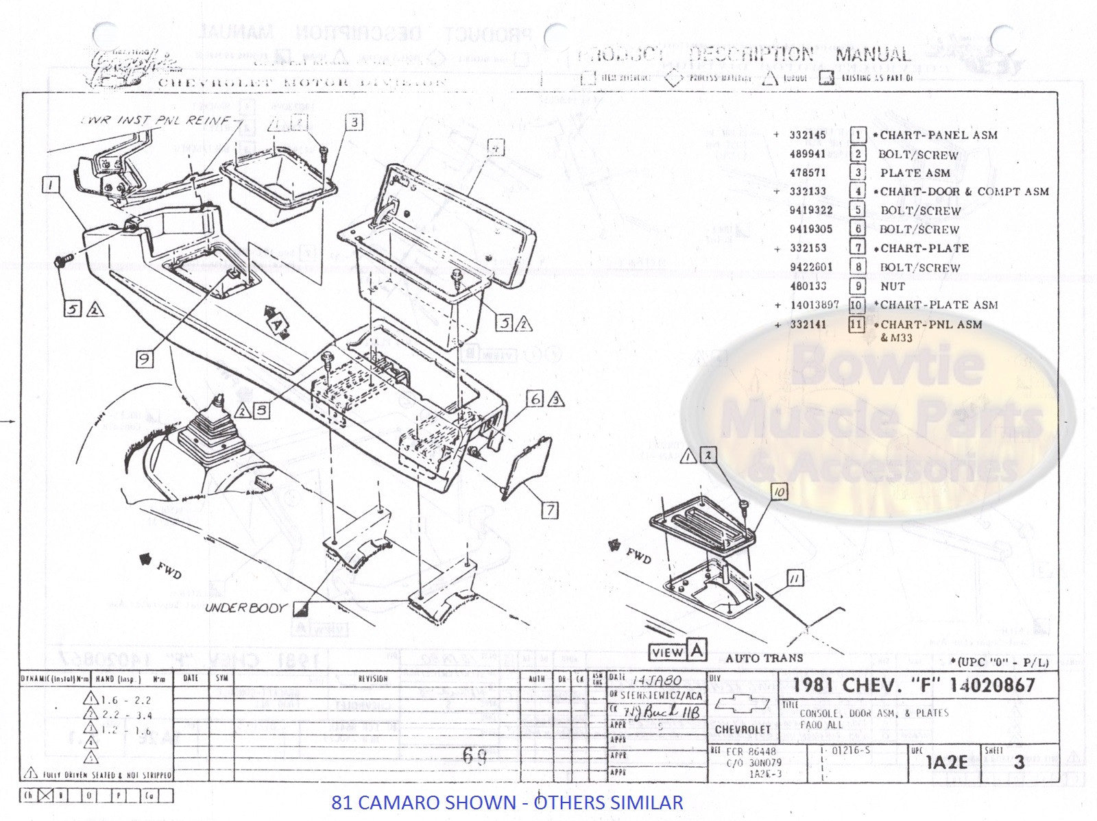 1972 72 Camaro Factory Assembly Manual Z28 SS RS ... 1969 nova ss wiring diagram further camaro console 