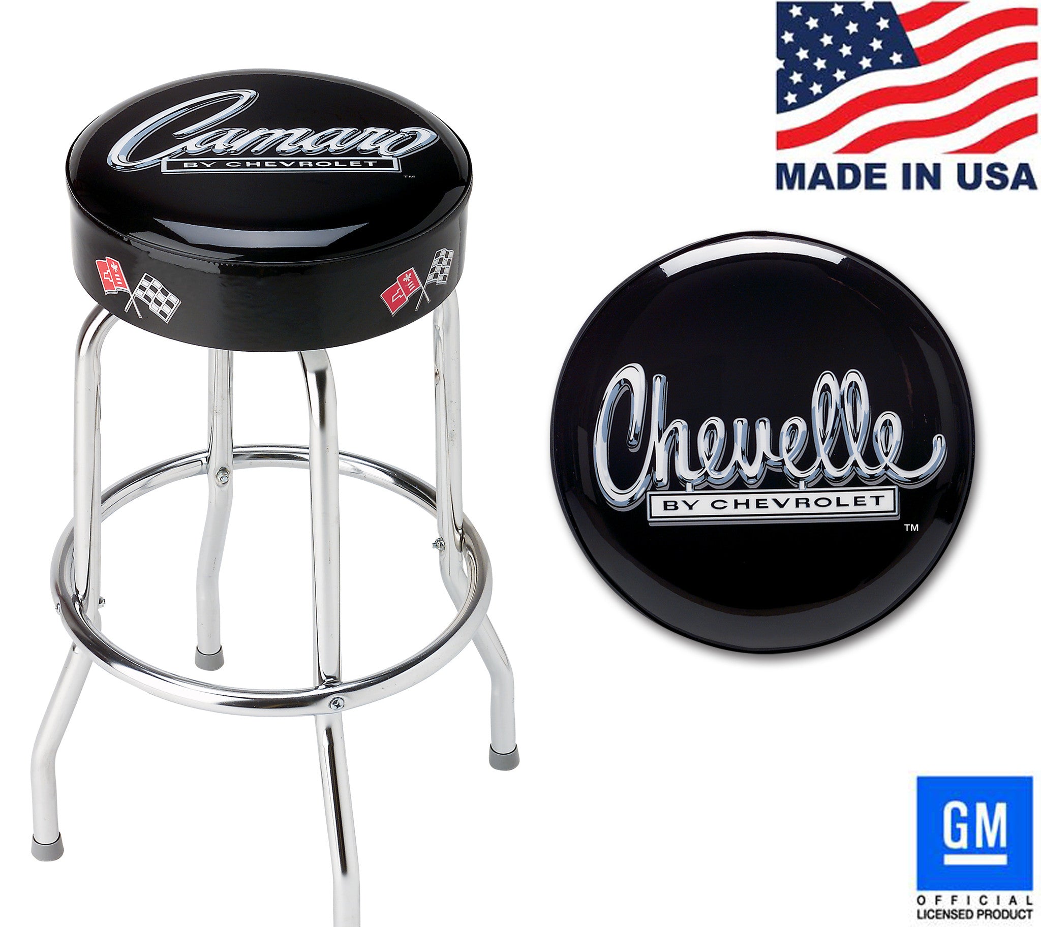 Chevelle Bar Stool For Counter Or Shop 18 24 Or 30 Height Bowtiemuscleparts