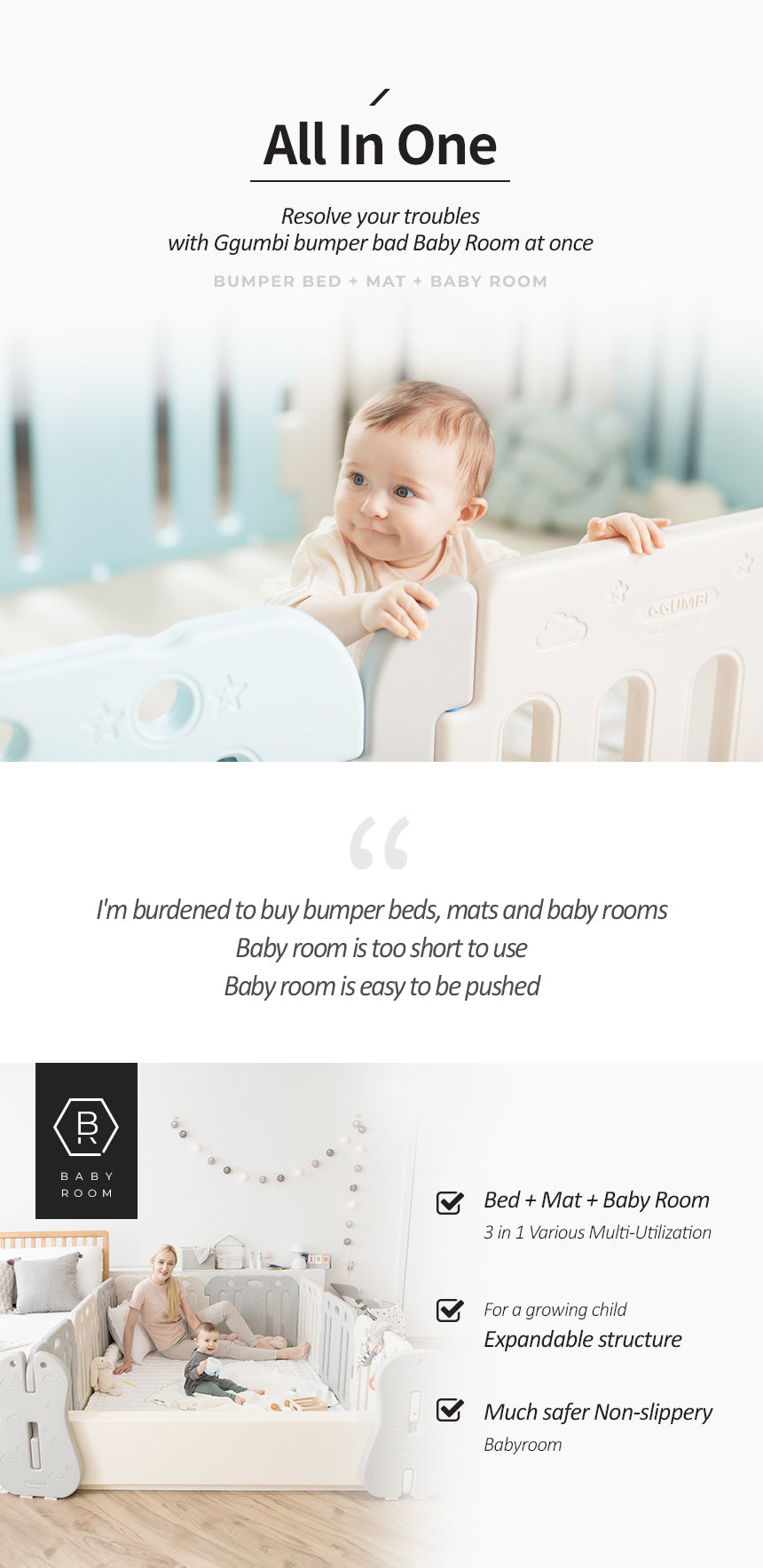 Ggumbi Play Yard Bumper Bed Playmat Singapore Award Winning