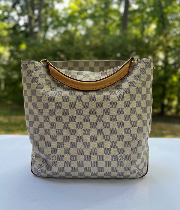 Louis Vuitton Neverfull GM w Pouch Damier Azur Cream – Now You Glow