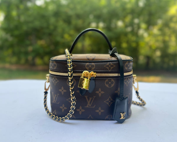 Louis Vuitton Danube Handbag Monogram Shadow Leather PM at 1stDibs