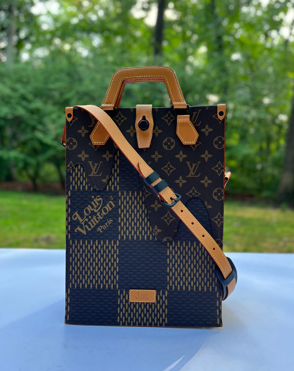 Louis Vuitton Nigo Mini Tote Sac Plat Brown Giant Monogram Damier