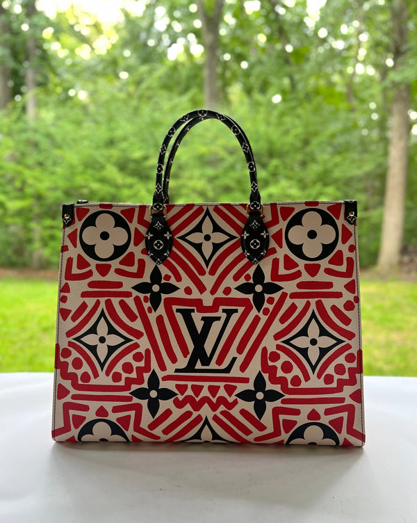 Louis Vuitton Limited Edition Giant Monogram Onthego GM in Red and Pink