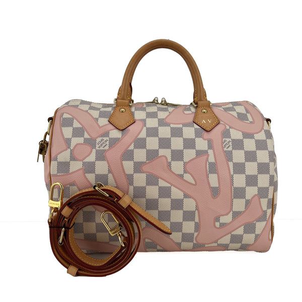 LOUIS VUITTON Damier Azur Tahitienne Speedy 30 Bandouliere Limited Edi