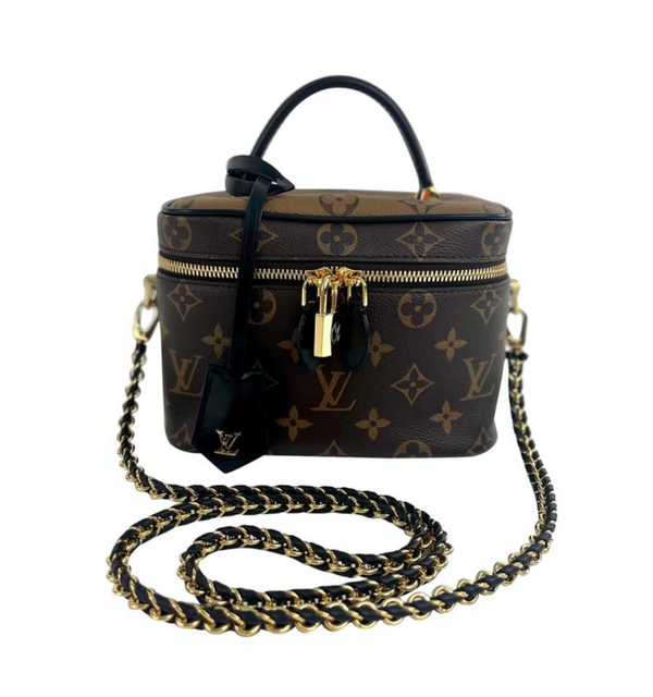 Louis Vuitton Shadow Monogram Danube PM in Black Crossbody Shoulder Handbag