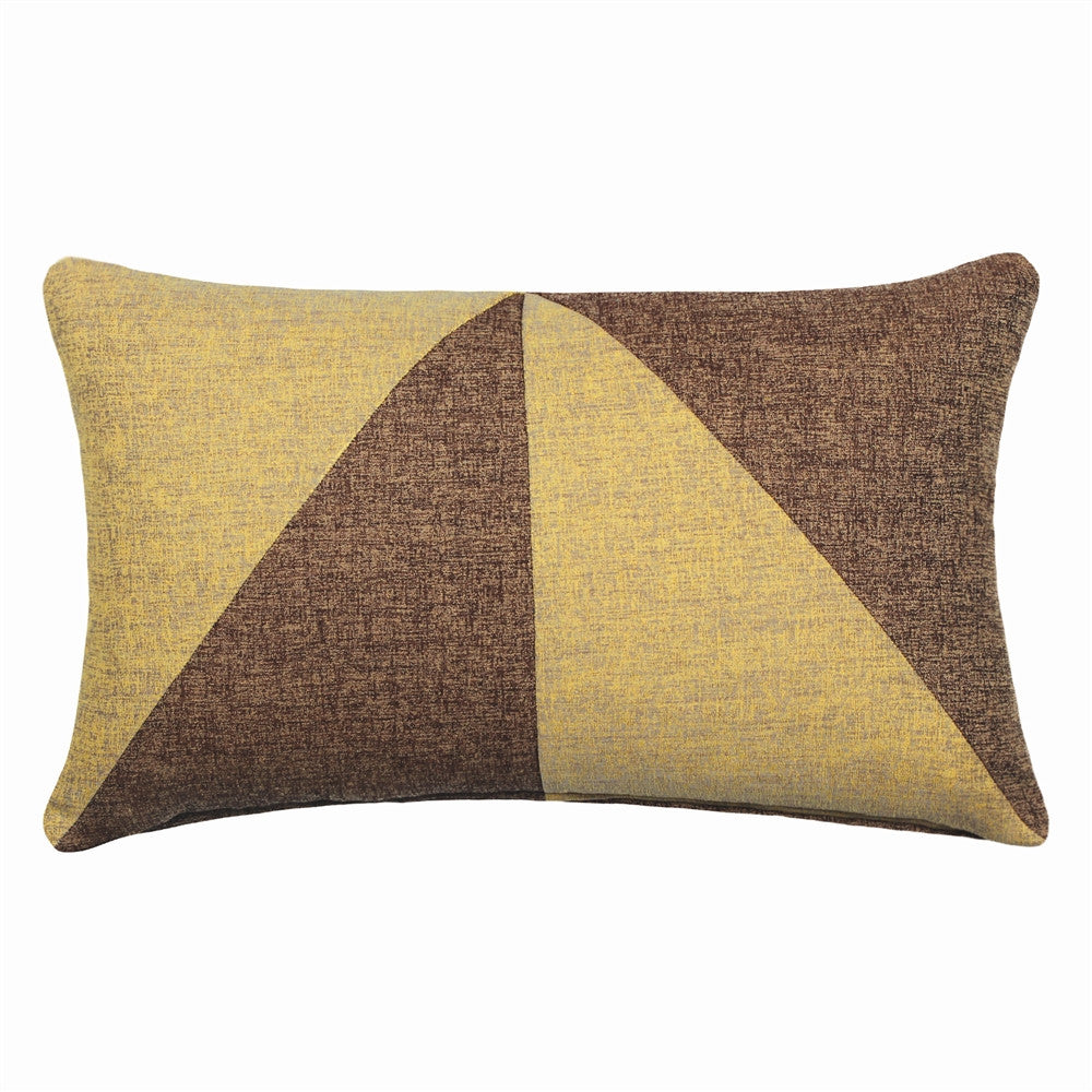 12" X 20" Dual Brown Jacquard Oblong Pillow Accent