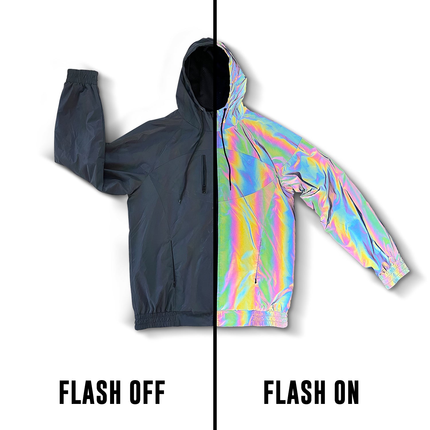 reflective windbreaker jacket