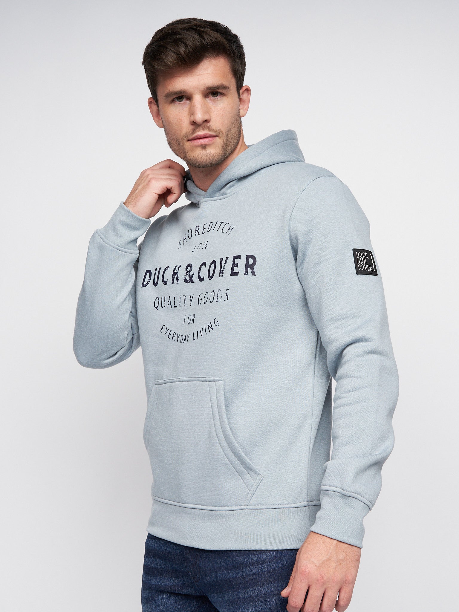 Mens Stocktons Hoodie Light Blue – Duck and Cover