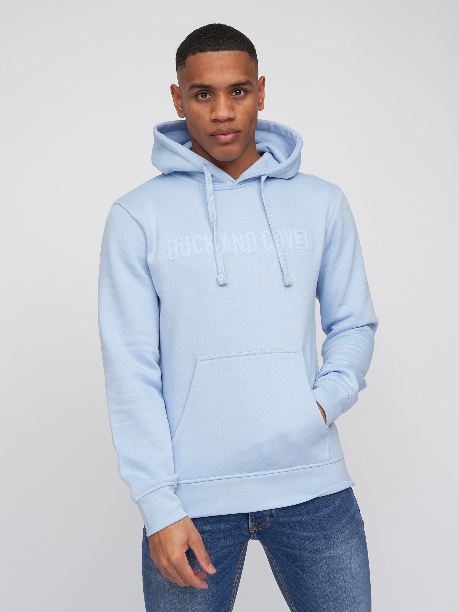 Mens Basico Hoodie Light Blue – Duck and Cover