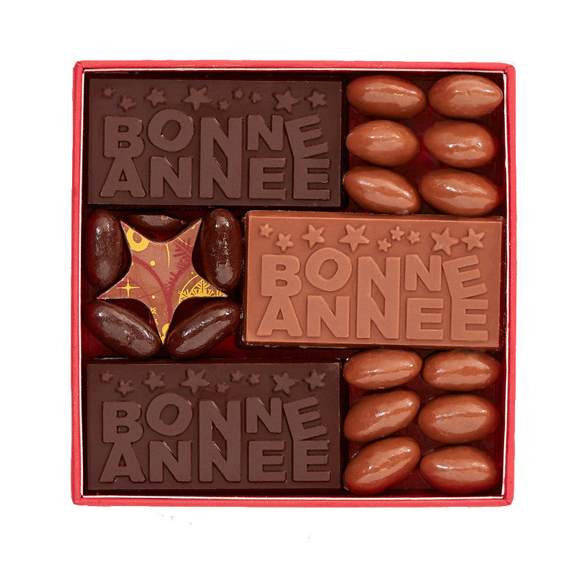 Coffret De Chocolats Avec Message De Voeux Grave Made In France Le Cadeau Francais