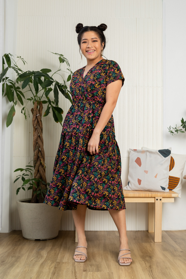 Wray Crafted Tavi Wrap Dress in Bloom, available on ZERRIN with free Singapore shipping