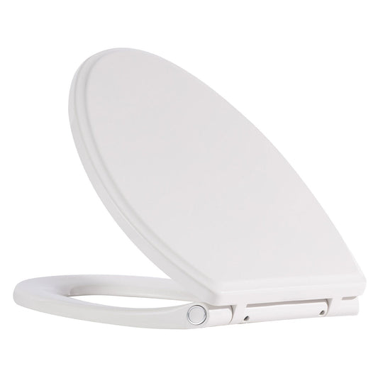 WSSROGY Elongated Toilet Seat with Built in Potty Training Seat, Magnetic  Kids Seat and Cover, Slow Close, Fits both Adult and Child, Plastic, White