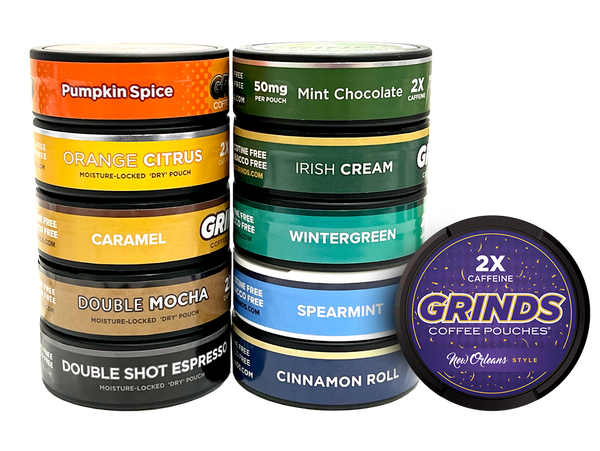 Shop All Flavors - Grinds Coffee Pouches - Dip Alternatives