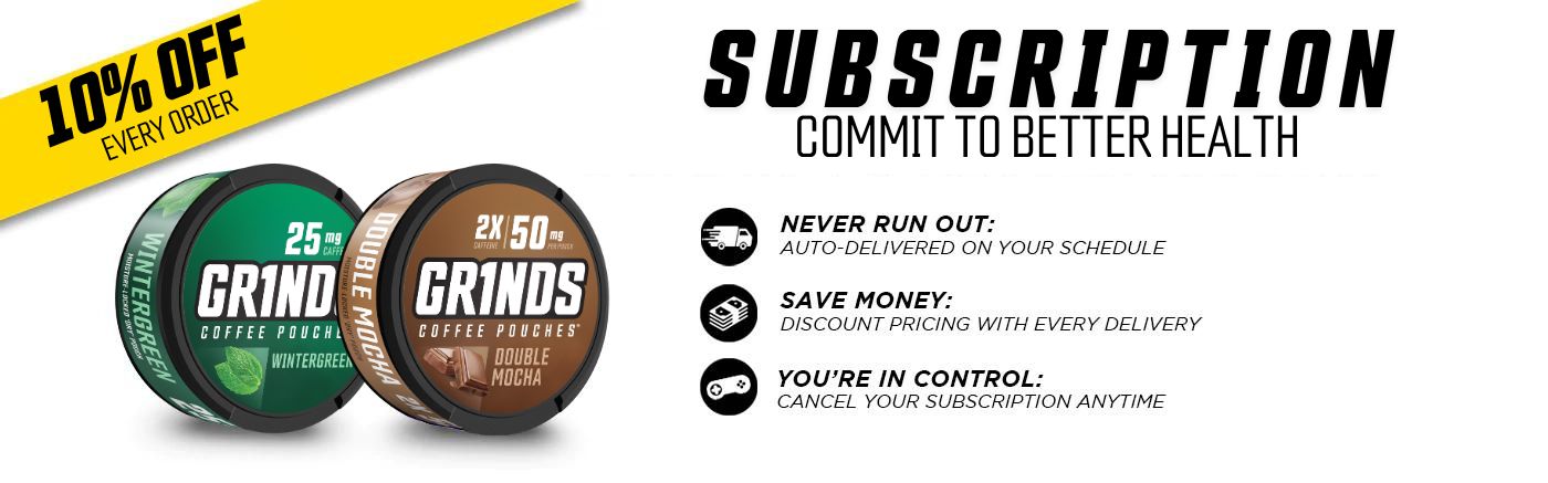 Subscription - commit to better health. Never run out. Save money. Cancel any time.