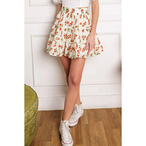 A Printed Woven Mini Skirt - The Find Moab