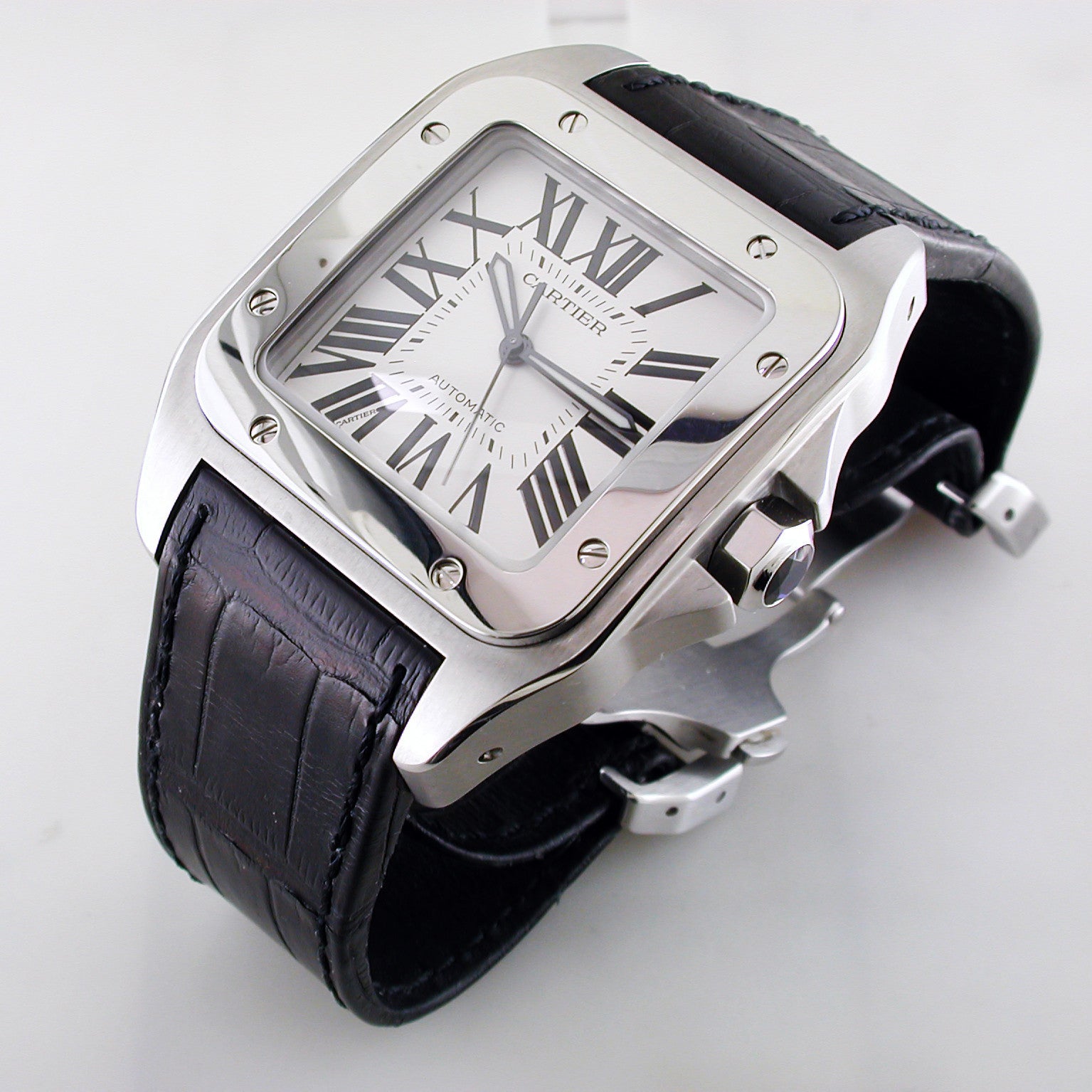 pre owned cartier santos 100