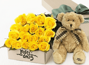 teddy bear in yellow colour