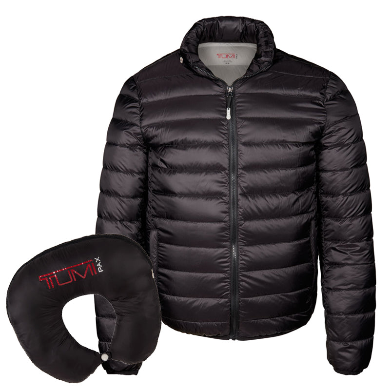 tumi puffer jacket travel pillow