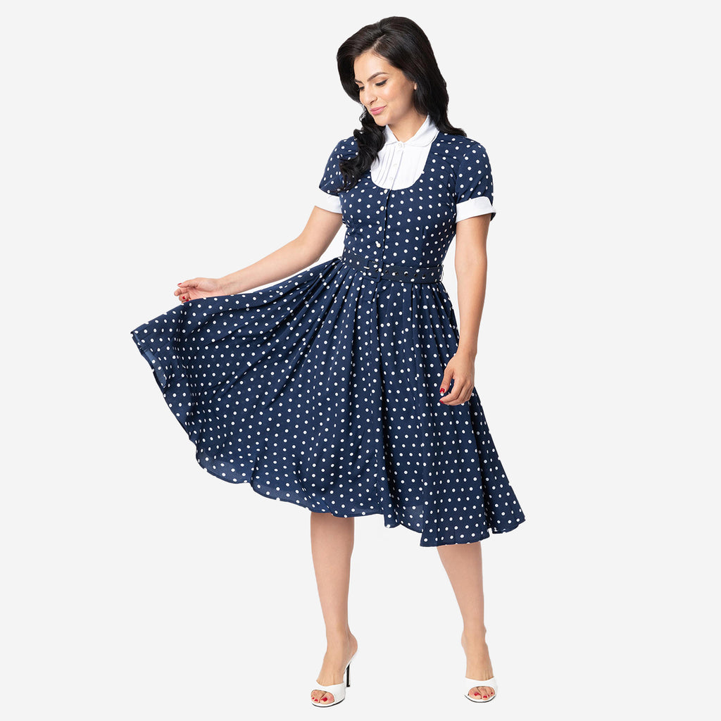 unique vintage polka dot dress