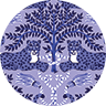 Charming Cheetahs - Blue Hibiscus Color Swatch