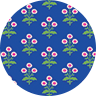 Three Blooms - Royal Blue Color Swatch