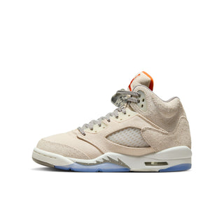 Grade School Air Jordan 5 Retro SE Craft - LT Orewood/Safety Orange