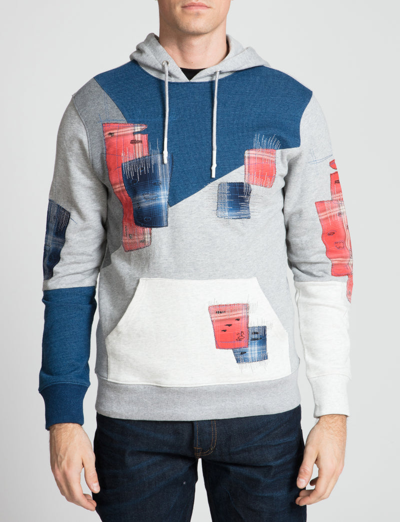 patchwork hoodie