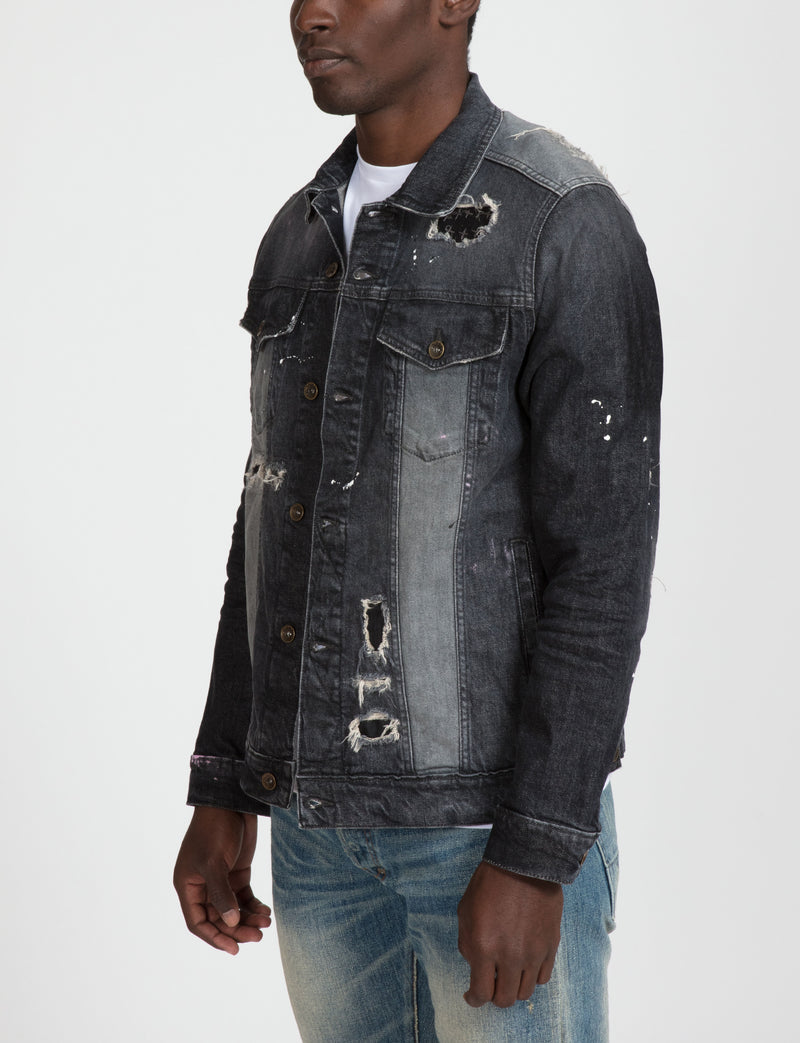 two tone denim jacket