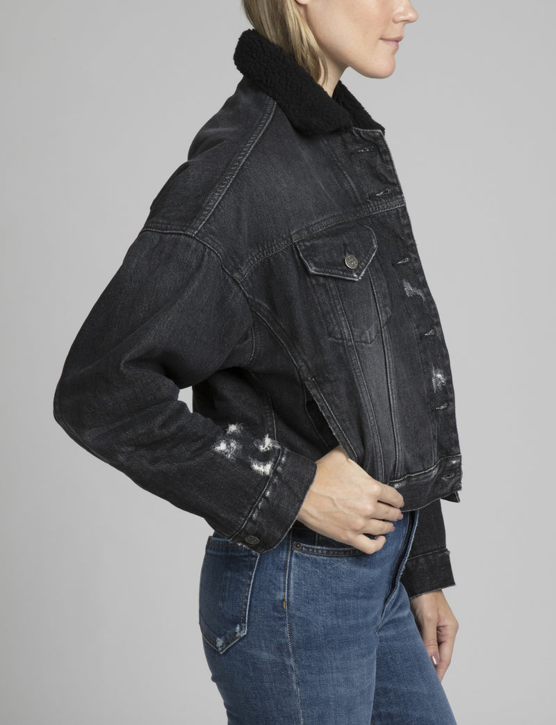 cropped jeans jacket