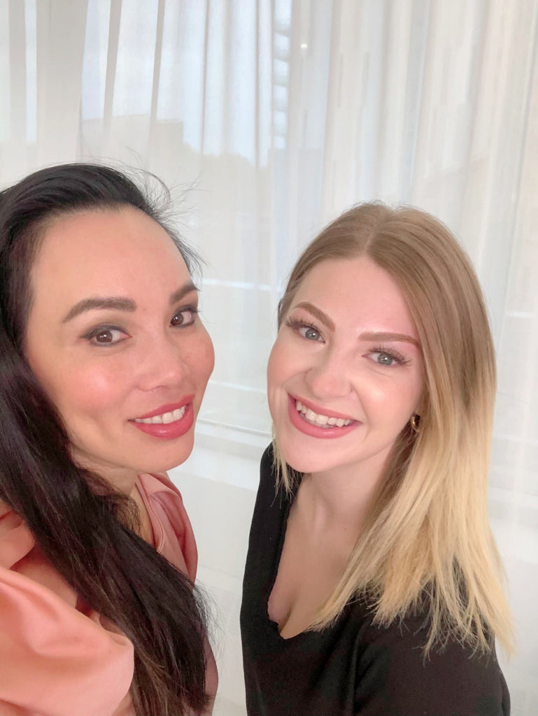 Megan and Tina Davies Post Microblading and Microshading Procedure