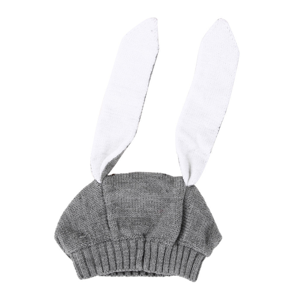 Baby Rabbit Ears Hat Baby Bonnet Hat Knitted Infant Toddler Cap Girl Boy Accessories Pography Props 