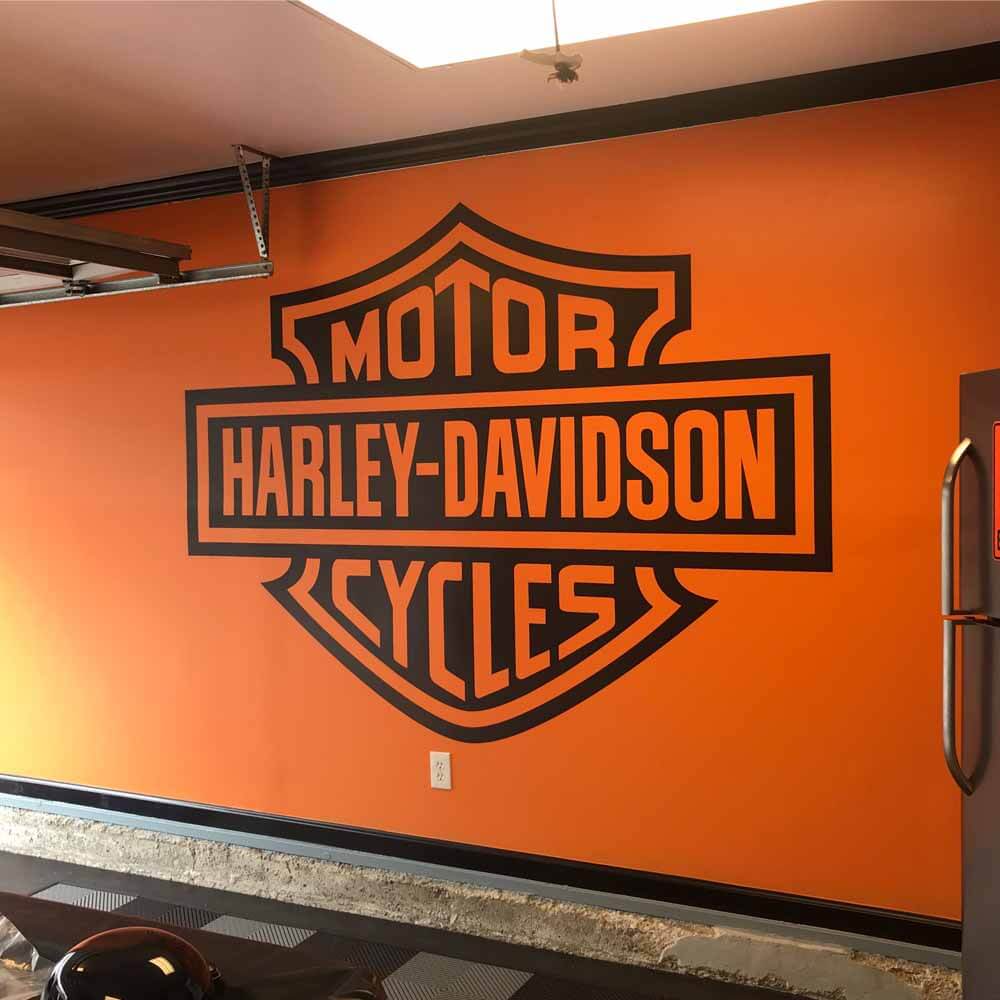 Customer Installed Motorcycle Sign Wall Decal | Wallhogs