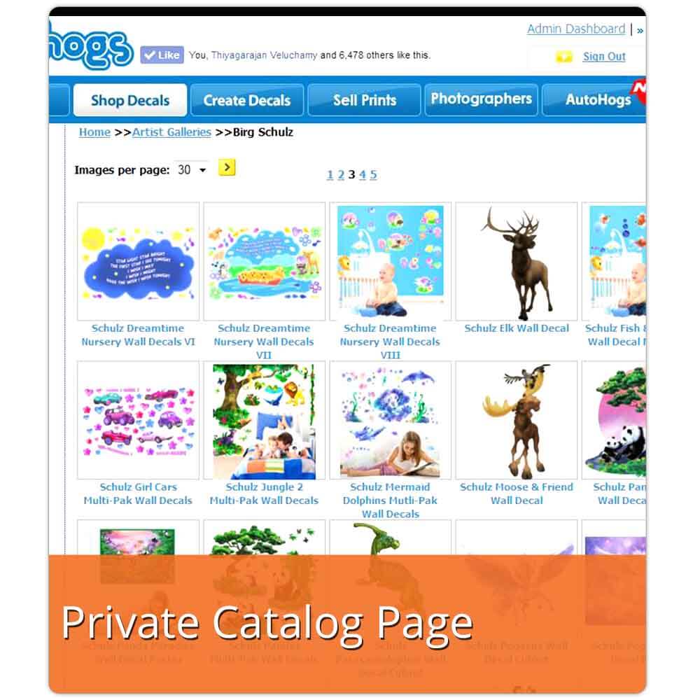 No Cost Private Catalog Page