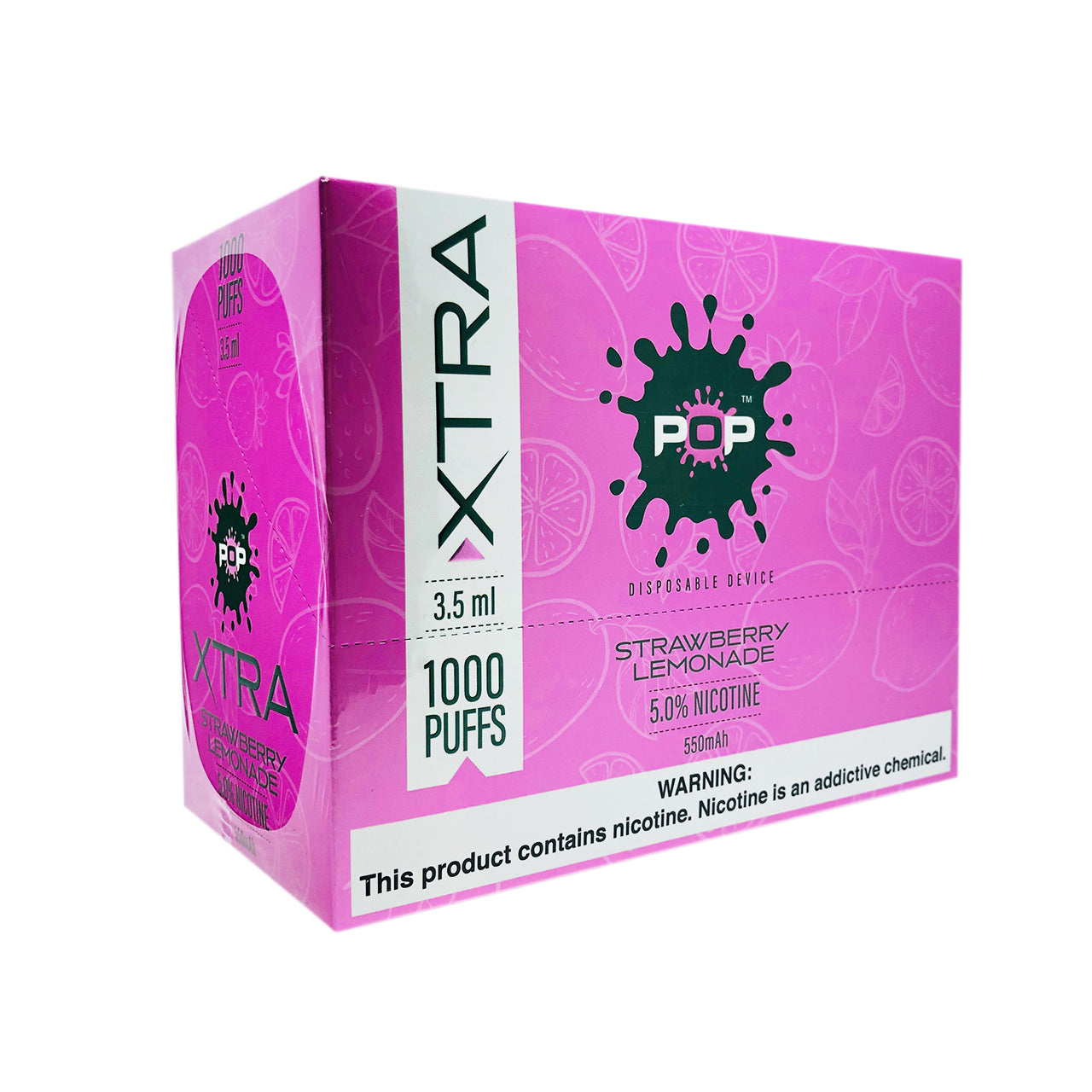 Pop Extra Vape Bar Disposable Strawberry Lemonade Teagardins