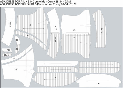 Ada Top - Curvy 28-34 - 140cm layplan