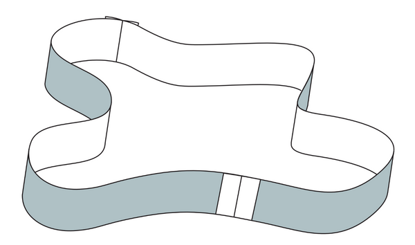 Illustration of long circular fabric strip