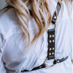 Jennifer Solid Leather Body Harness