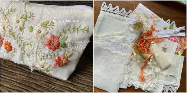 Jennifer Clouston Embroidery Bride's Clutch Bag