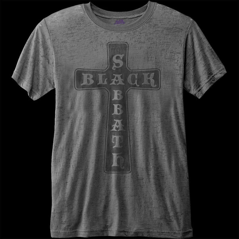 Black Sabbath - Cross Logo (Grey) (Burnout) (T-Shirt) | Todestrieb