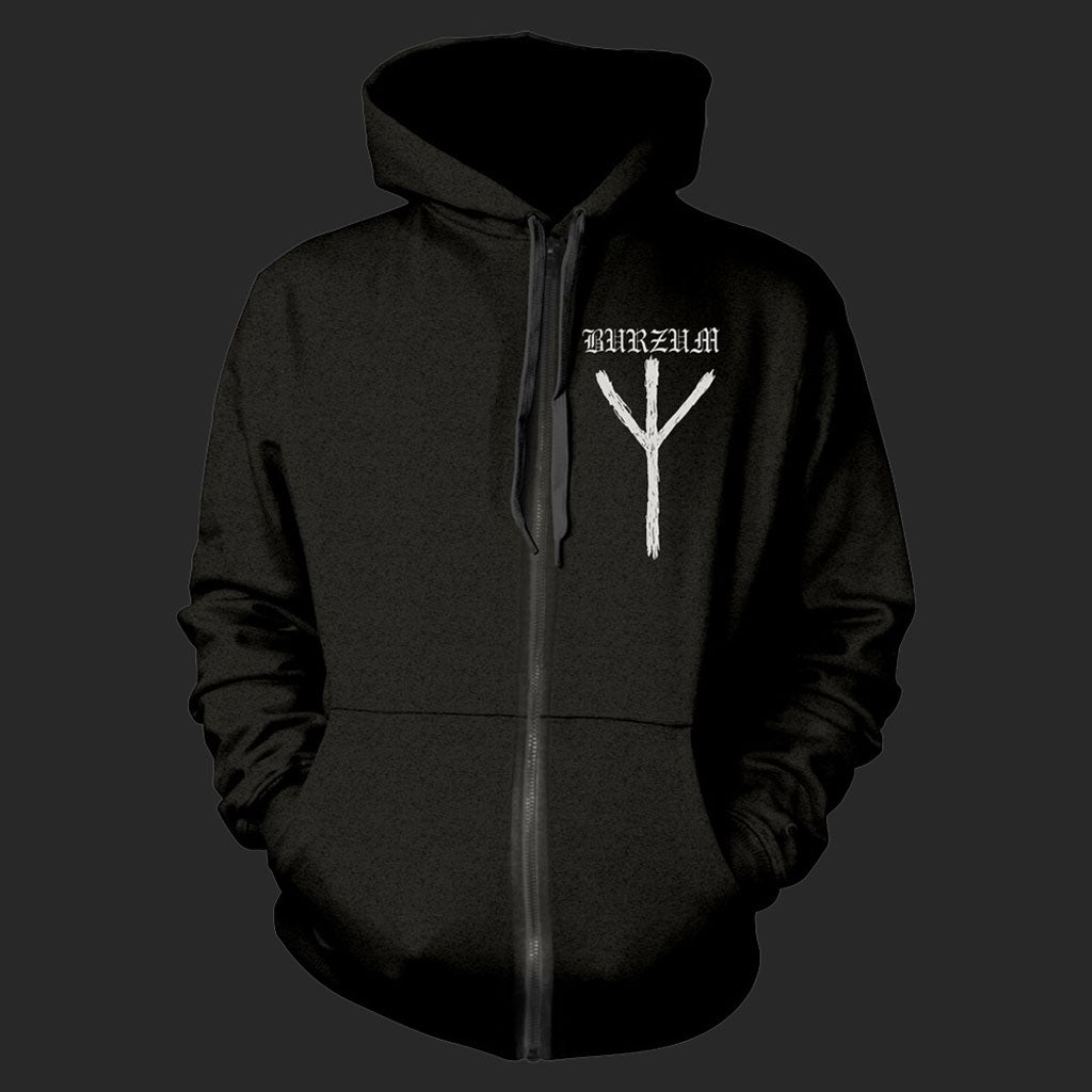 Burzum - Logo & Algiz (Full Zip Hoodie) | Todestrieb