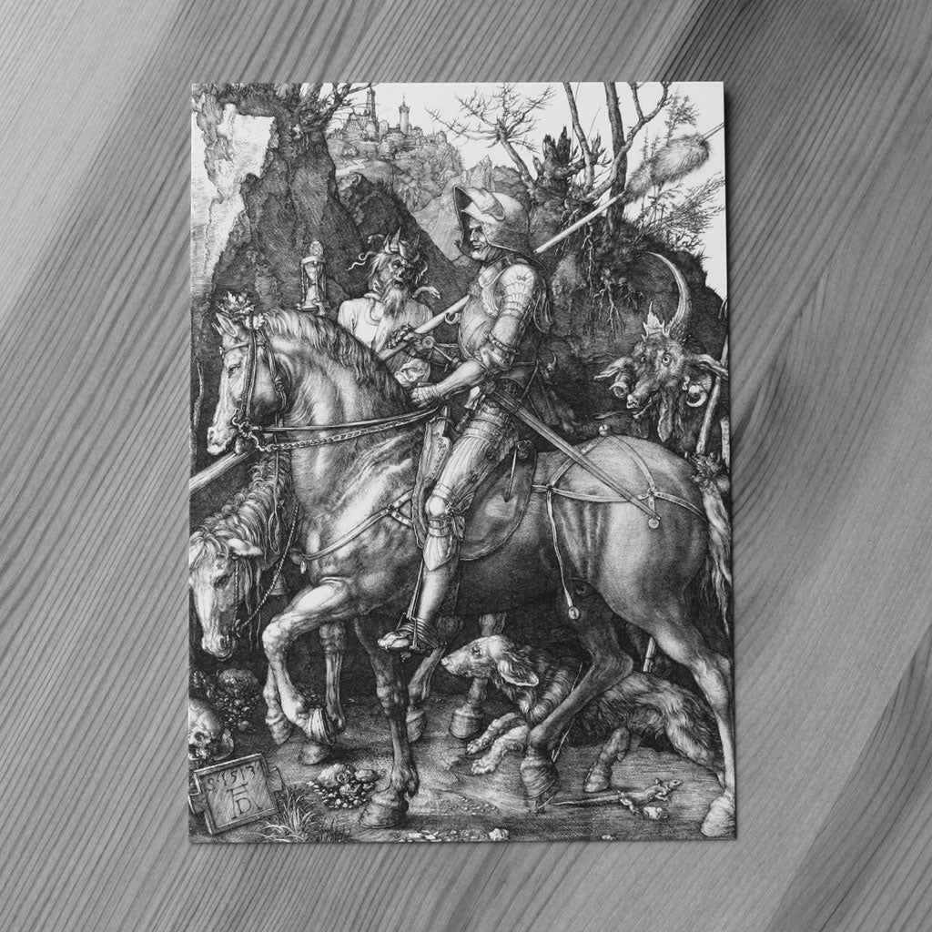 Ritter Tod Und Teufel Postcard Todestrieb