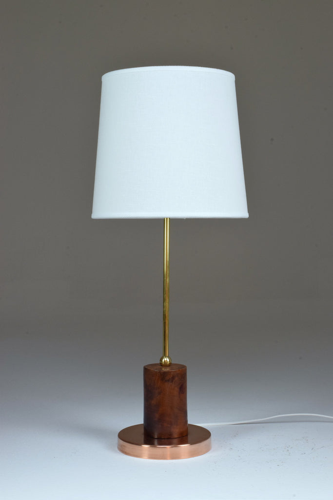 Brass And Wood Table Lamp Confinement Collection By Jas Spirit Gallery