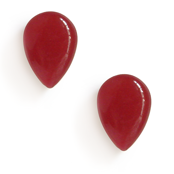 large red stud earrings